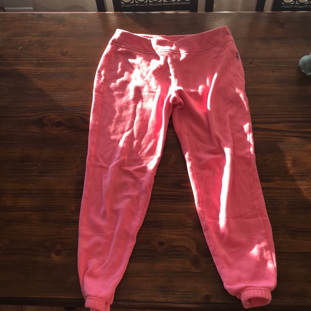 Pink Reebok sweatpants